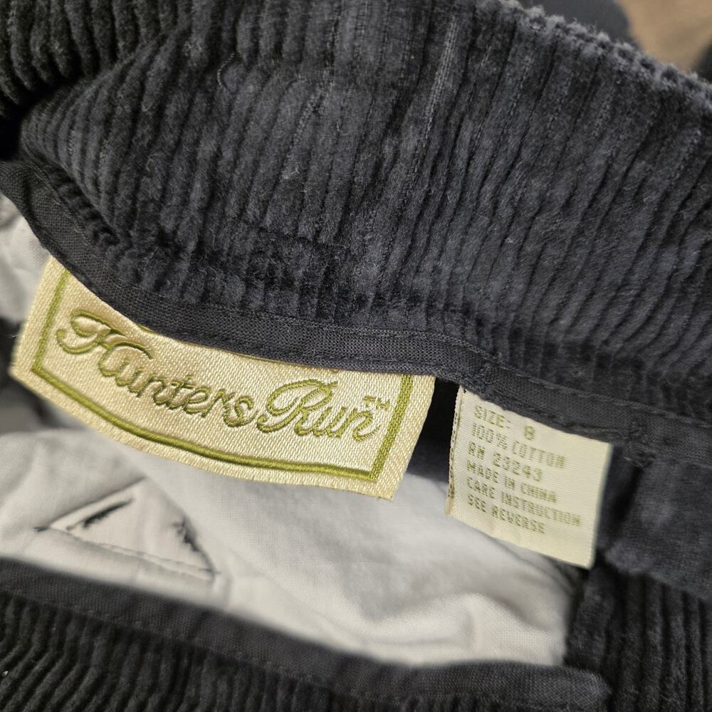 27.5 Waist Vintage Pleated Shorts Corduroy Black High Rise Dark Academia - Picture 6 of 6